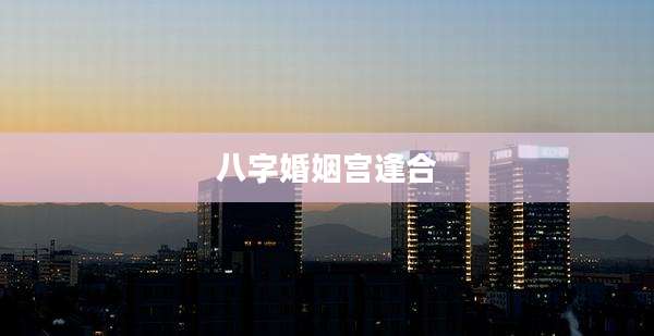 八字婚姻宫逢合