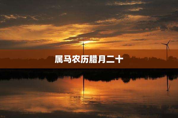 属马农历腊月二十