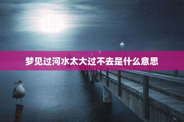 梦见过河水太大过不去是什么意思