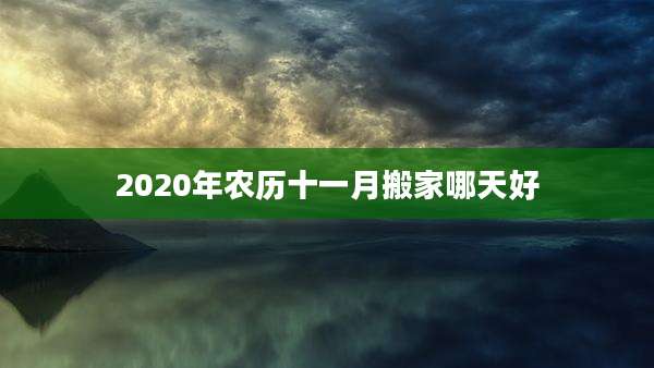 2020年农历十一月搬家哪天好