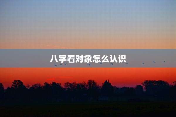 八字看对象怎么认识