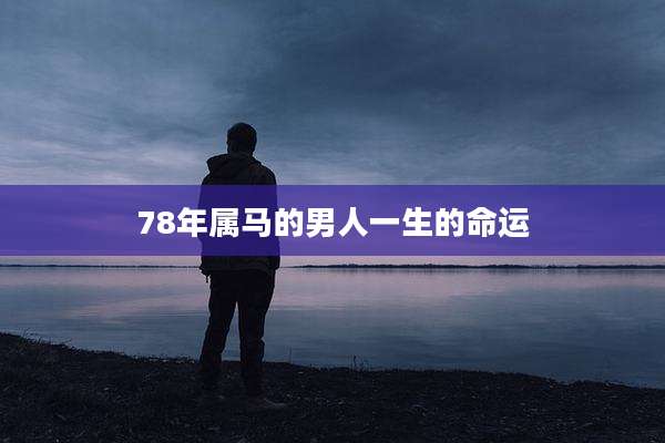 78年属马的男人一生的命运