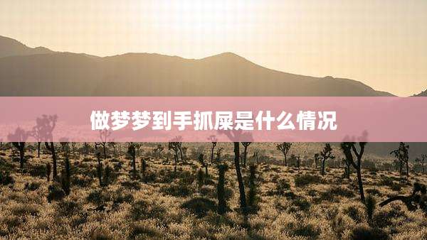 做梦梦到手抓屎是什么情况