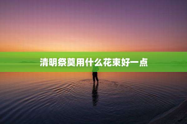 清明祭奠用什么花束好一点