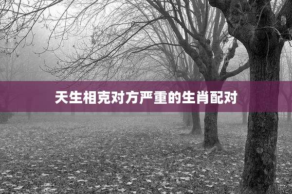 天生相克对方严重的生肖配对