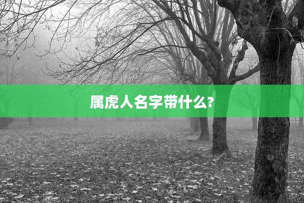 属虎人名字带什么?