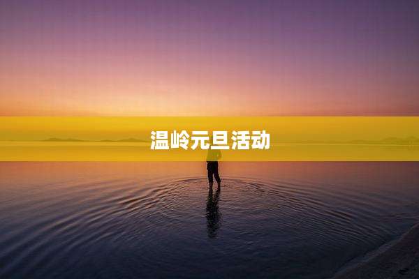 温岭元旦活动