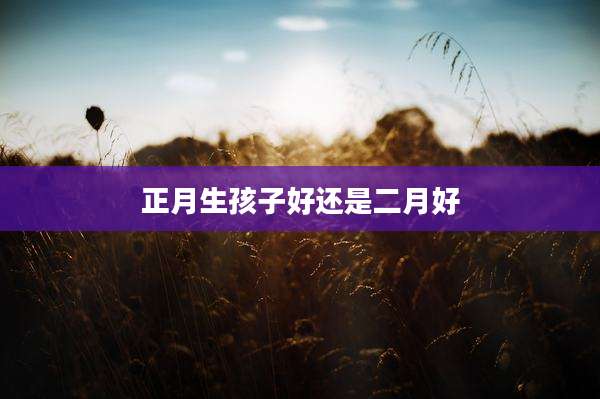 正月生孩子好还是二月好