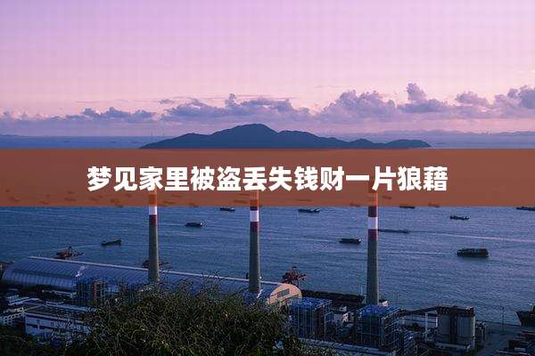 梦见家里被盗丢失钱财一片狼藉
