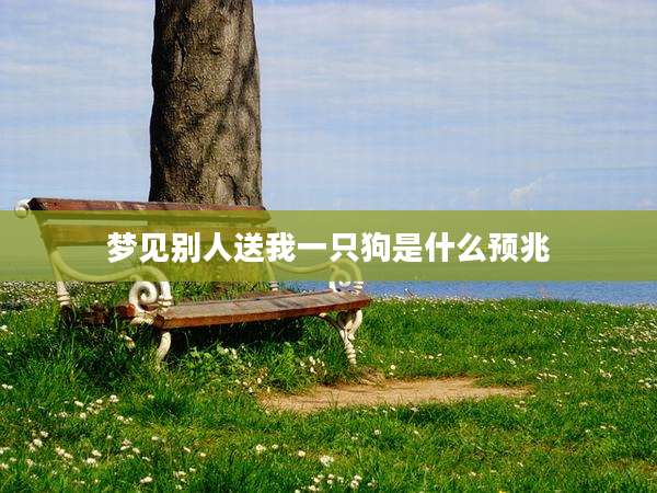 梦见别人送我一只狗是什么预兆