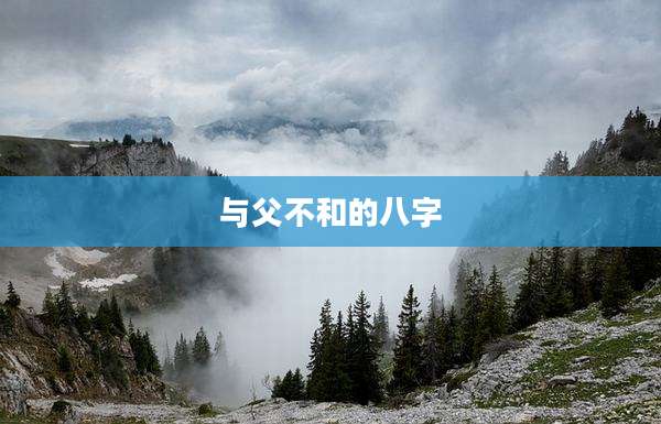 与父不和的八字