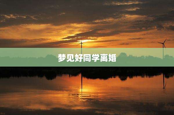 梦见好同学离婚