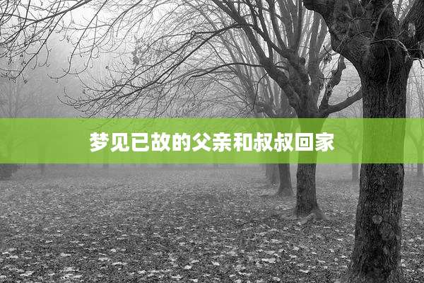 梦见已故的父亲和叔叔回家
