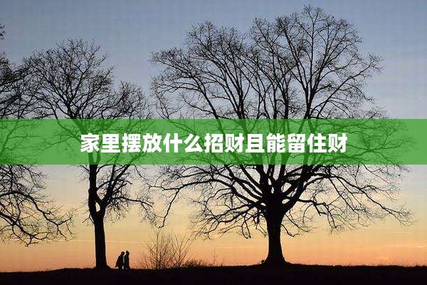 家里摆放什么招财且能留住财