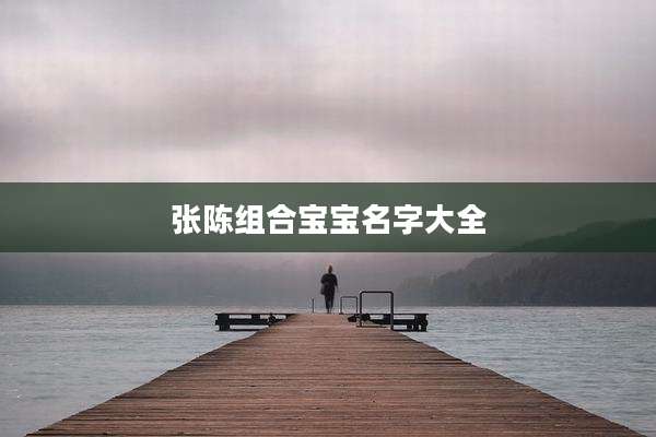 张陈组合宝宝名字大全