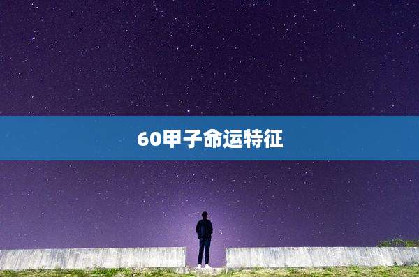 60甲子命运特征