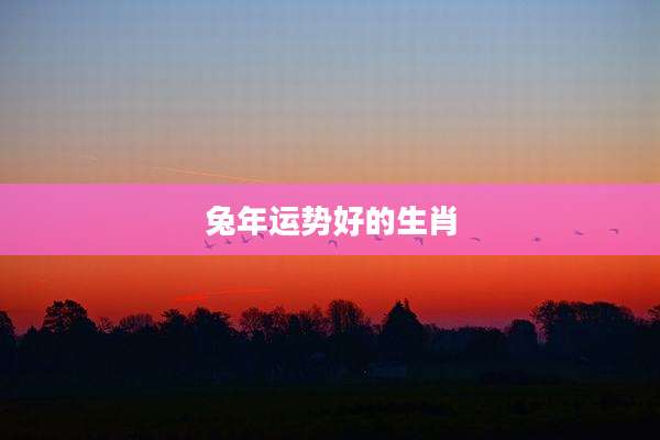 兔年运势好的生肖