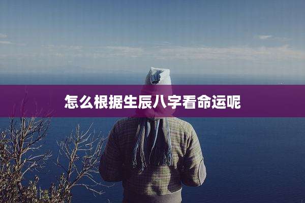 怎么根据生辰八字看命运呢
