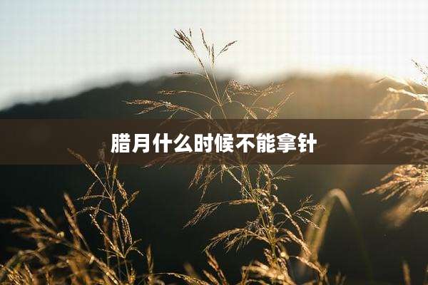 腊月什么时候不能拿针