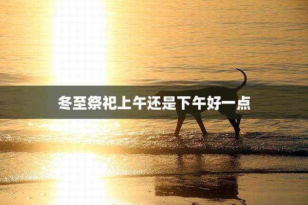 冬至祭祀上午还是下午好一点