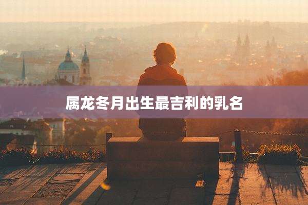属龙冬月出生最吉利的乳名