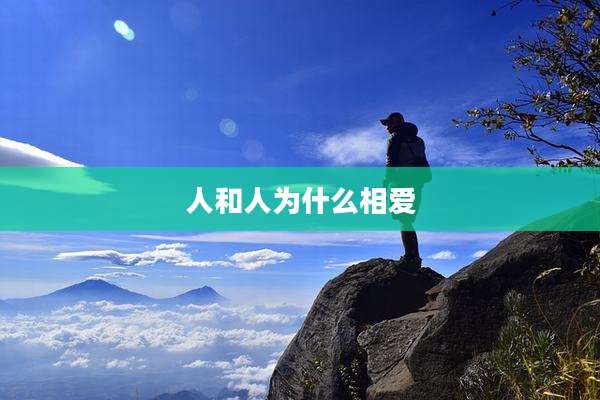 人和人为什么相爱