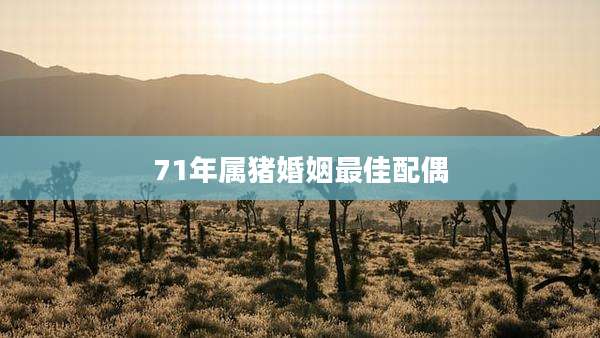 71年属猪婚姻最佳配偶