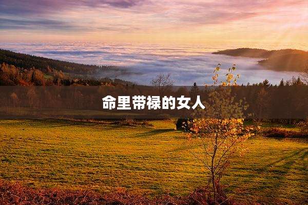 命里带禄的女人