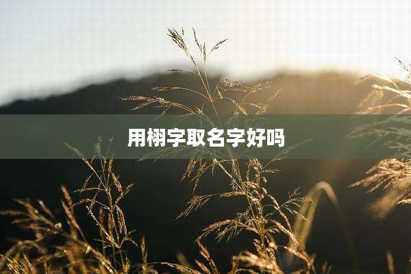 用栩字取名字好吗