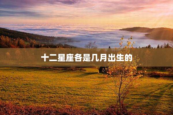 十二星座各是几月出生的