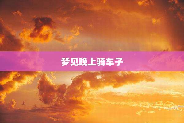 梦见晚上骑车子