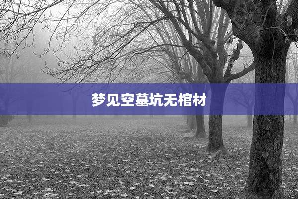 梦见空墓坑无棺材