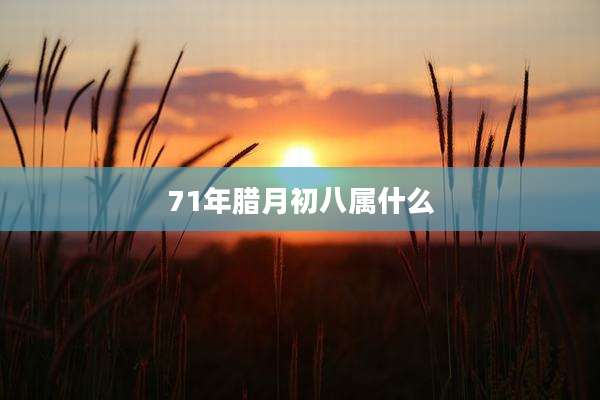 71年腊月初八属什么