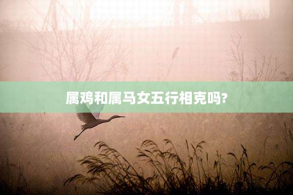 属鸡和属马女五行相克吗?