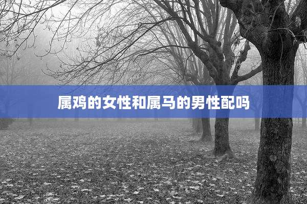 属鸡的女性和属马的男性配吗