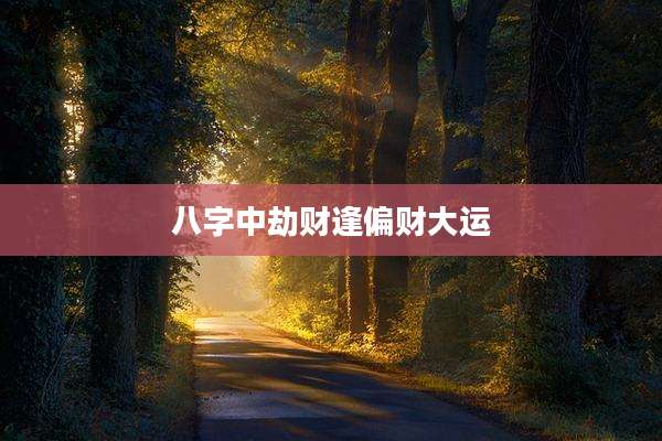 八字中劫财逢偏财大运