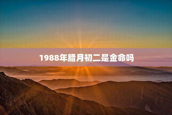 1988年腊月初二是金命吗