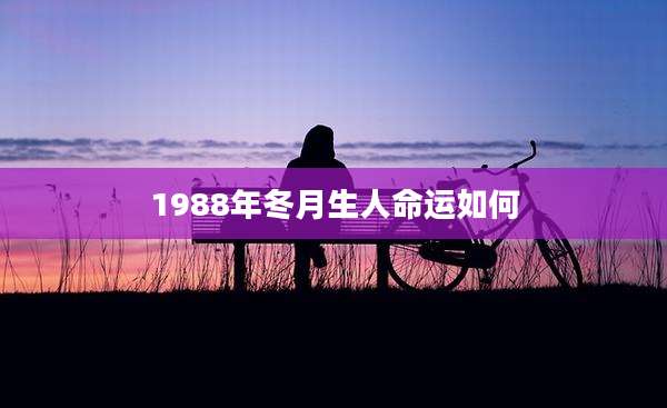 1988年冬月生人命运如何
