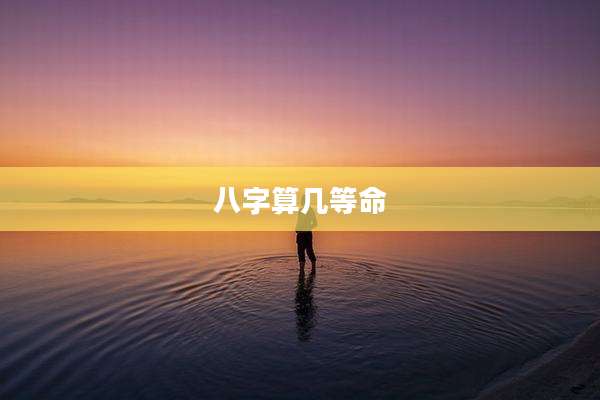 八字算几等命