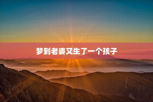 梦到老婆又生了一个孩子