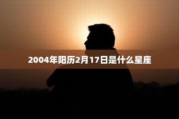 2004年阳历2月17日是什么星座