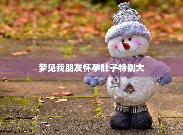 梦见我朋友怀孕肚子特别大