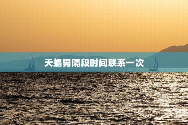 天蝎男隔段时间联系一次