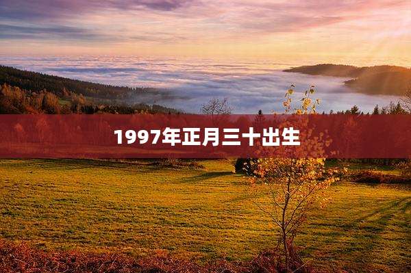 1997年正月三十出生