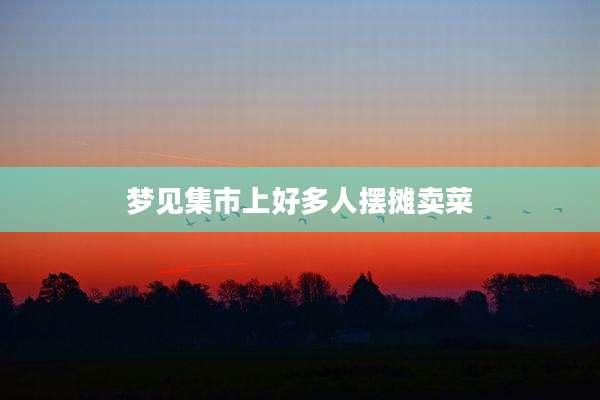 梦见集市上好多人摆摊卖菜