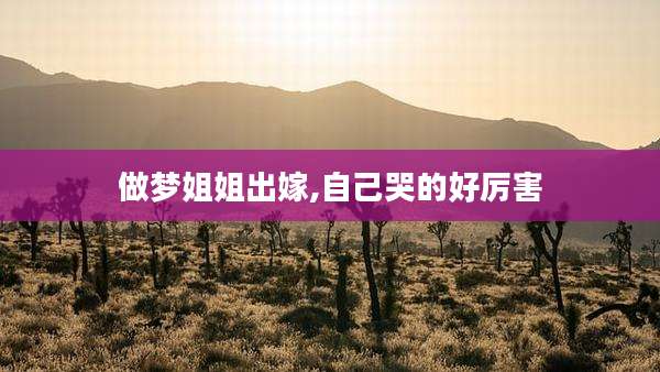 做梦姐姐出嫁,自己哭的好厉害