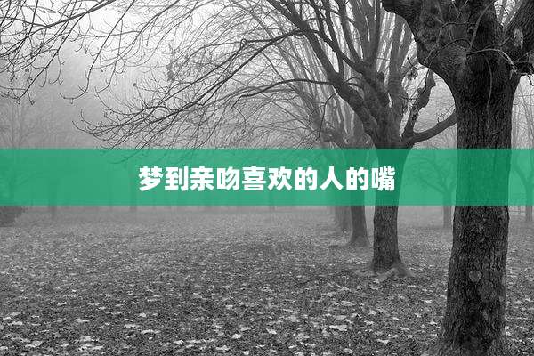 梦到亲吻喜欢的人的嘴