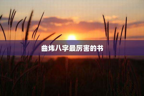 曲炜八字最厉害的书