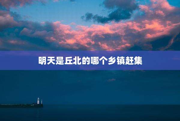 明天是丘北的哪个乡镇赶集