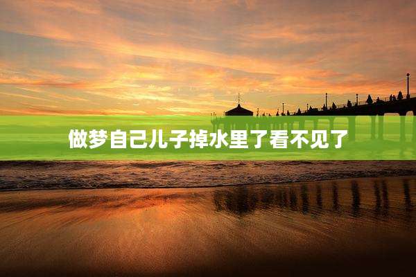 做梦自己儿子掉水里了看不见了
